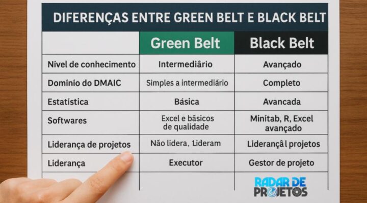 Diferenças Entre Green Belt e Black Belt no Lean Six Sigma